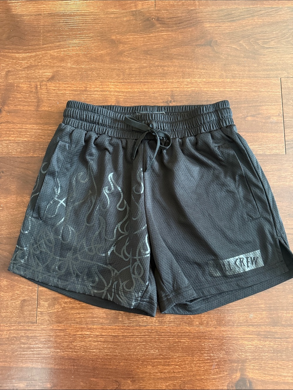 Kill Crew Black Athletic Shorts with Subtle Graphic
